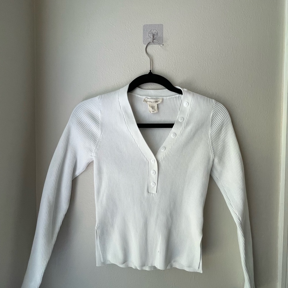 White Ribbed Fitted Mandarin Collar Shirt